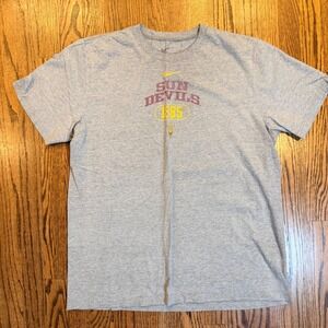 Nike ASU Sun Devils Arizona State University Graphic T-Shirt XL Gray Y2K College